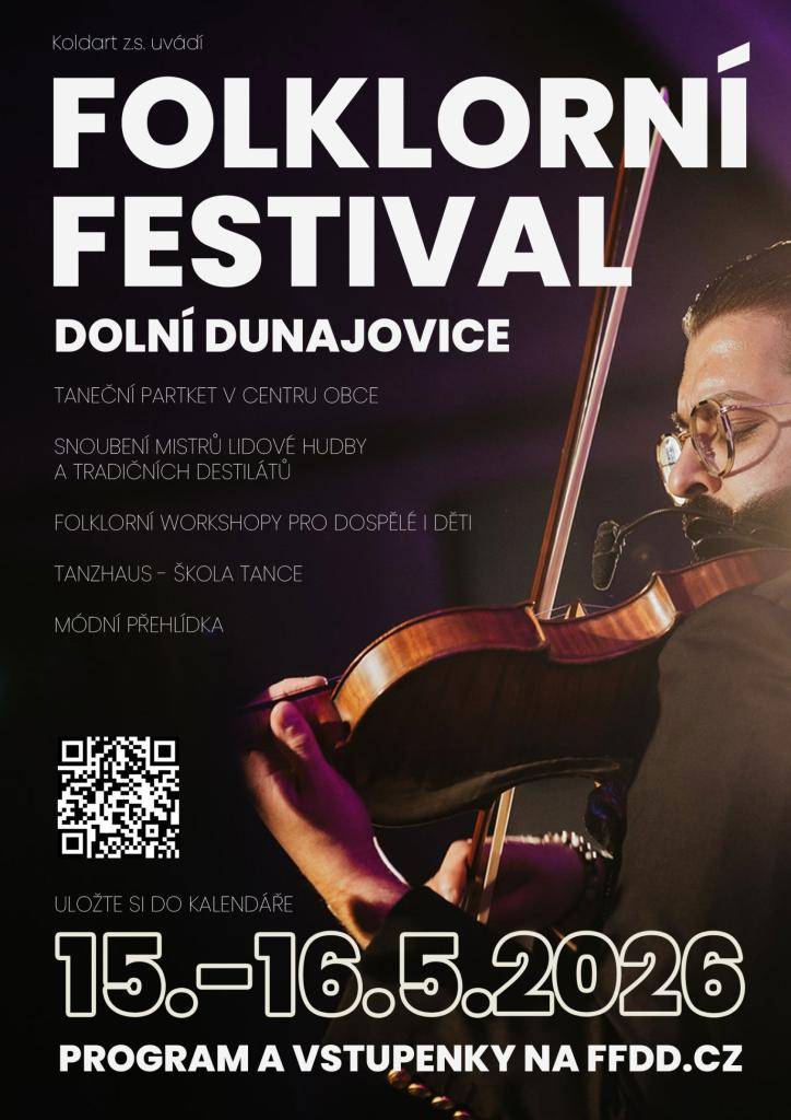 Folklórní festival v Dolních Dunajovicích ve dnech 15.-16.5.2026.