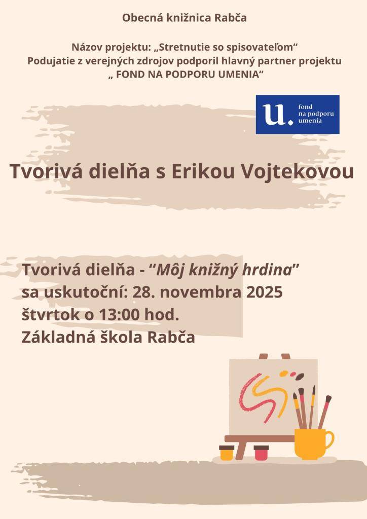 Obecná knižnica Rabča organizuje tvorivé dielne pre žiakov základnej školy.