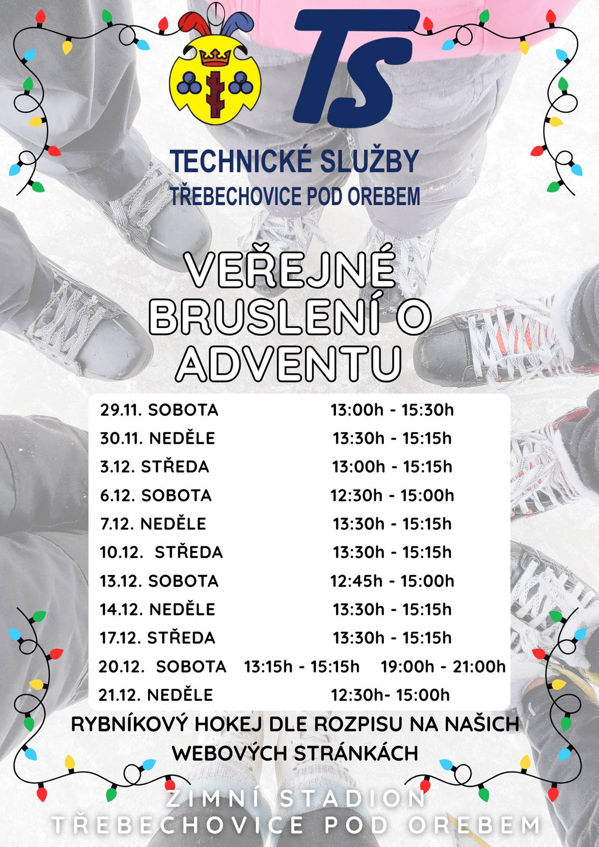 Veřejné bruslení o adventu