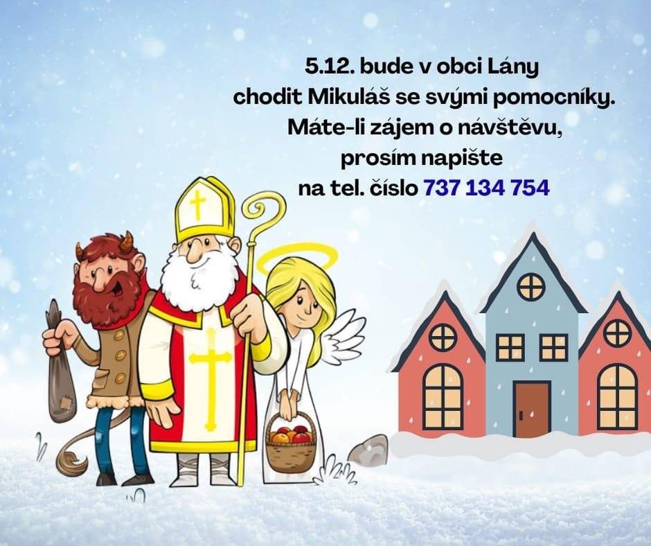 Nabídka návštěvy čertů s Mikulášem u vás dle přílohy.