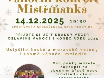 Užijte si krásný večer s českými a moravskými koledami včetně známých vánočních melodií.