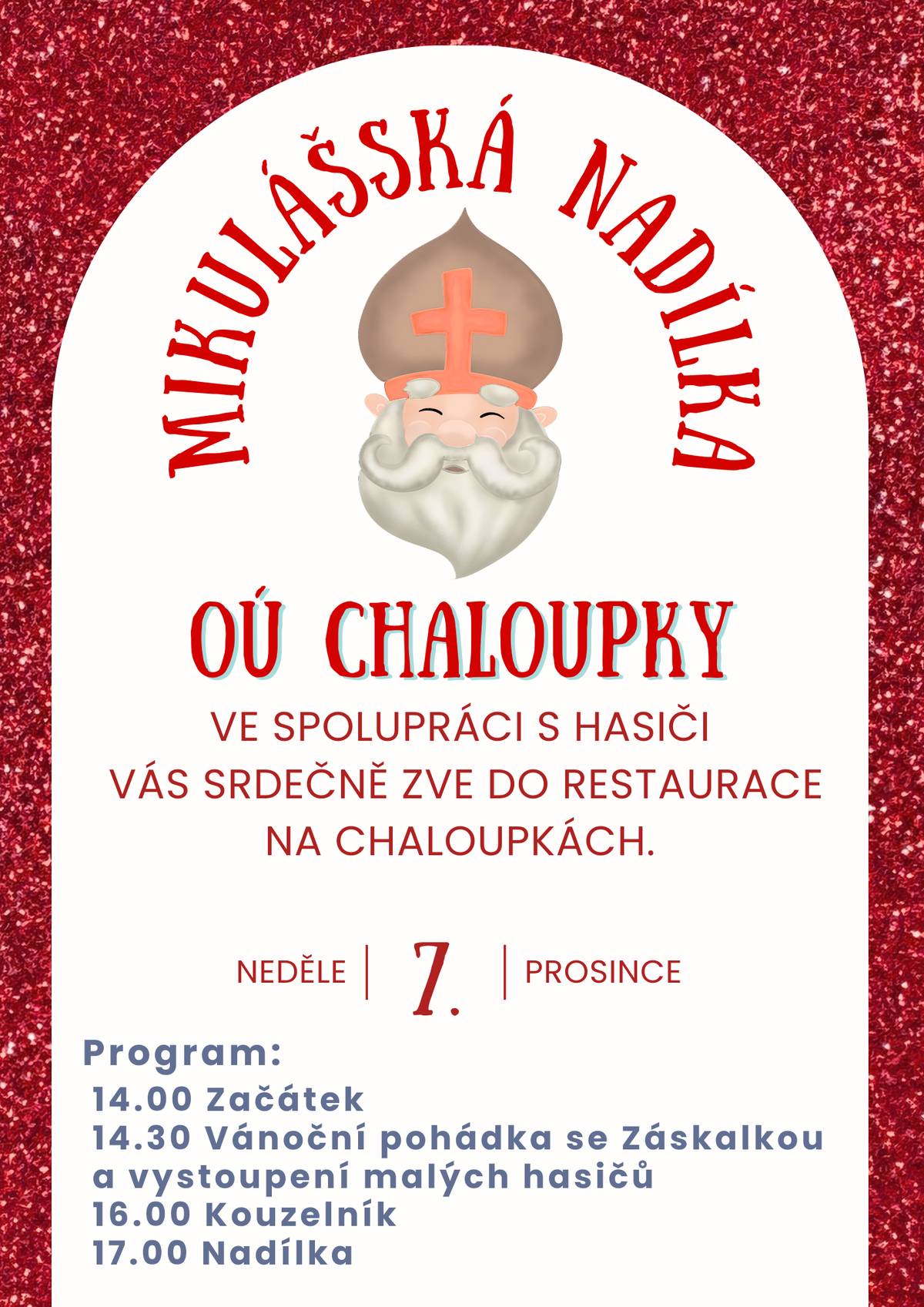 OÚ Chaloupky ve spolupráci s hasiči Vás zve do restaurace na Chaloupkách