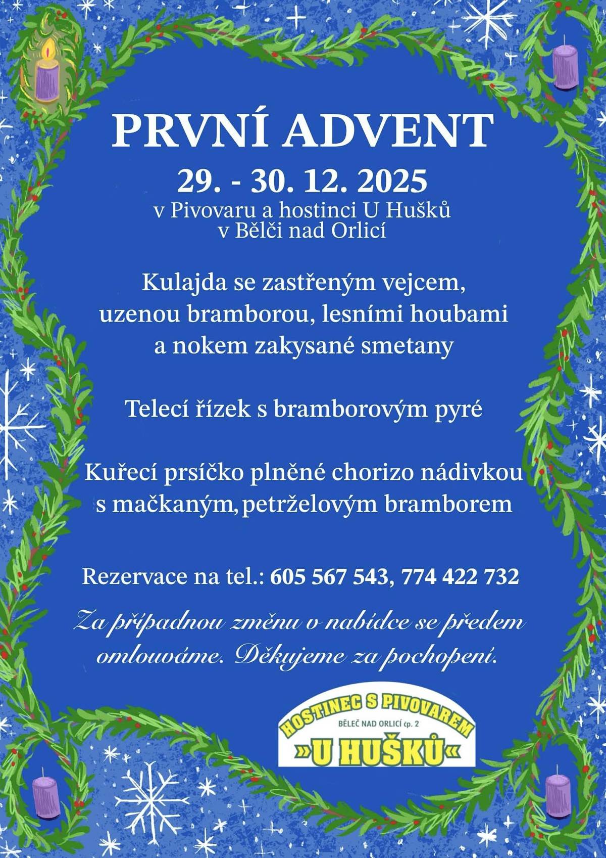 První advent U Hušků