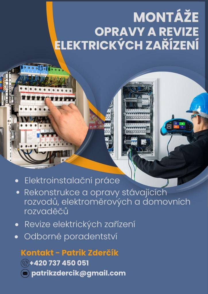 Kontakt: Patrik Zderčík, tel. 737 450 051