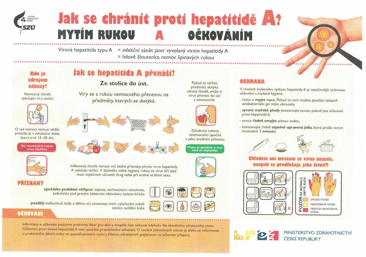 Hepatitida A, neboli žloutenka, je virové onemocnění jater, které se přenáší z rukou nemocného na zdravého jedince. Její příznaky se podobají chřipce a zahrnují teplotu, nechutenství či bolesti břicha. Očkování je nejúčinnější prevencí, a proto je důležité se informovat o možnosti očkování u praktic