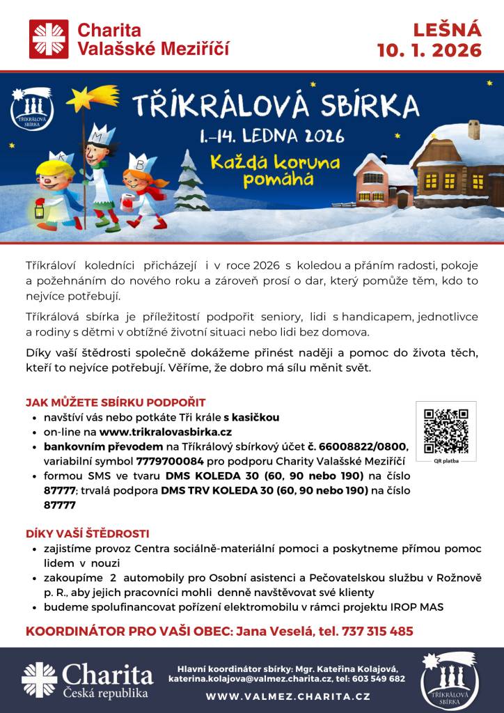 Tříkrálová sbírka 2026