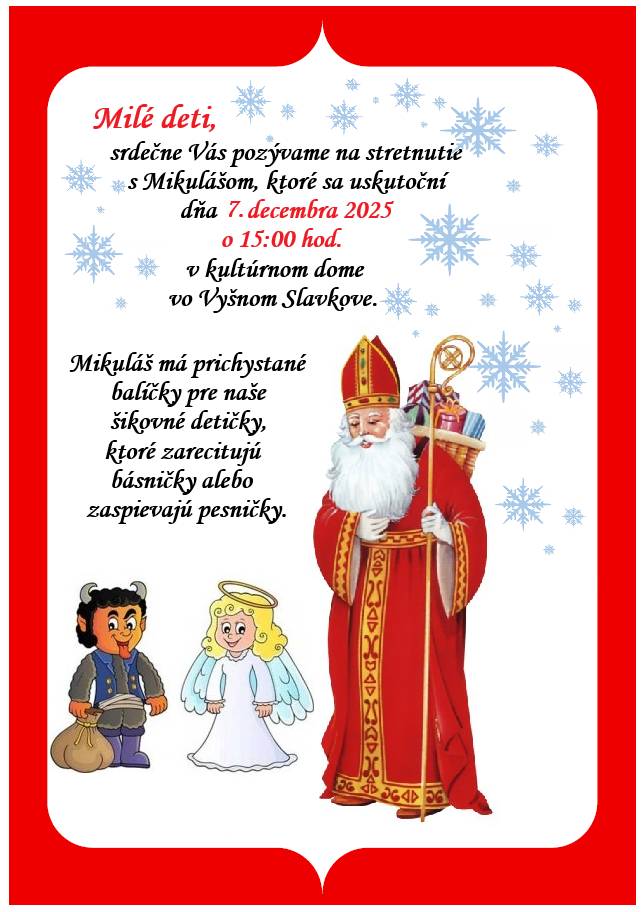 Mikuláš vo Vyšnom Slavkove