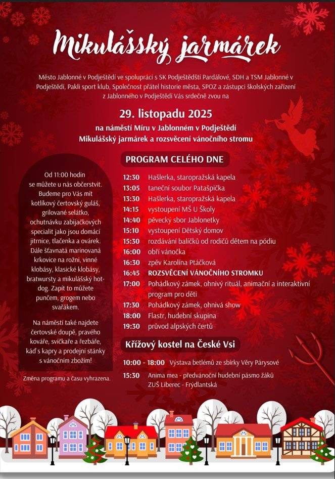 Vážení a milí,  posíláme Vám nabídku kulturních akcí na následující dny. Věříme, že nabídka je zajímavá a že se na akcích budeme společně potkávat.  Přejeme Vám krásný adventní čas, veselé Vánoce plné pohody a do nového roku 2026 pevné zdraví a jen to nejlepší!