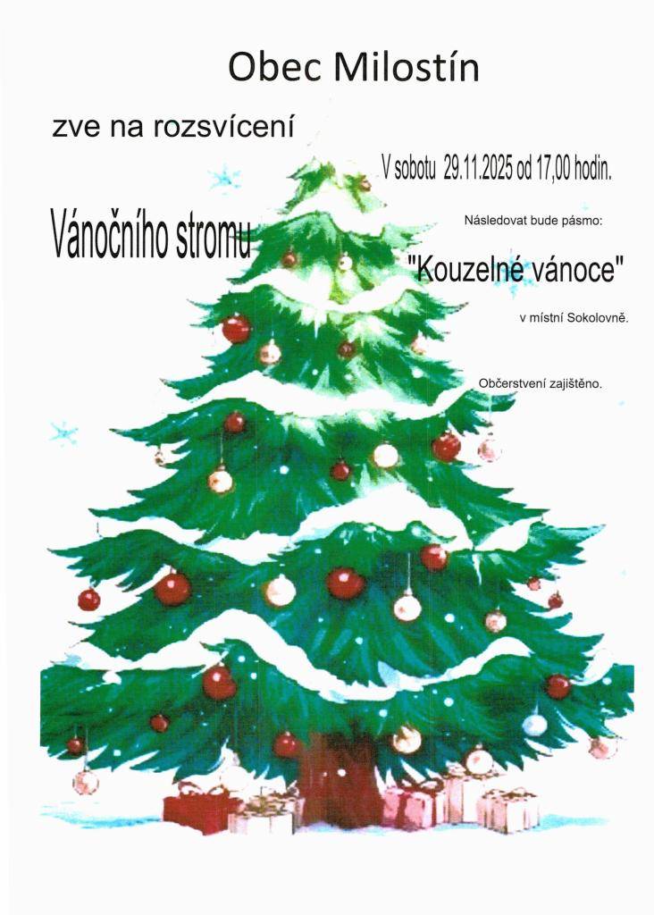 V sobotu 29.11.2025 od 17,00 hod.