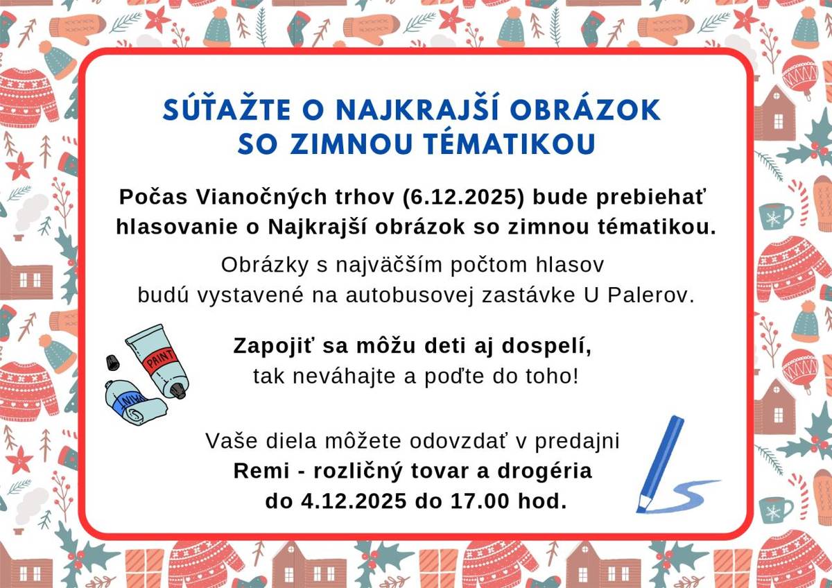 Súťažte o najkrajší obrázok so zimnou tématikou