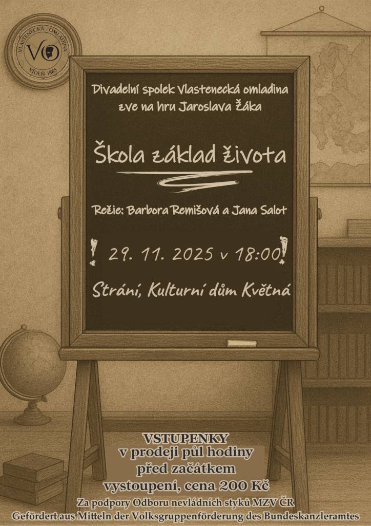 Tak si to přijďte připomenout na divadelní představení, ketré u nás zahrají naši známí "Vídeňáci" v sobotu 29. 11. 2025 v 18:00 v Kulturní dům Strání - Květná.