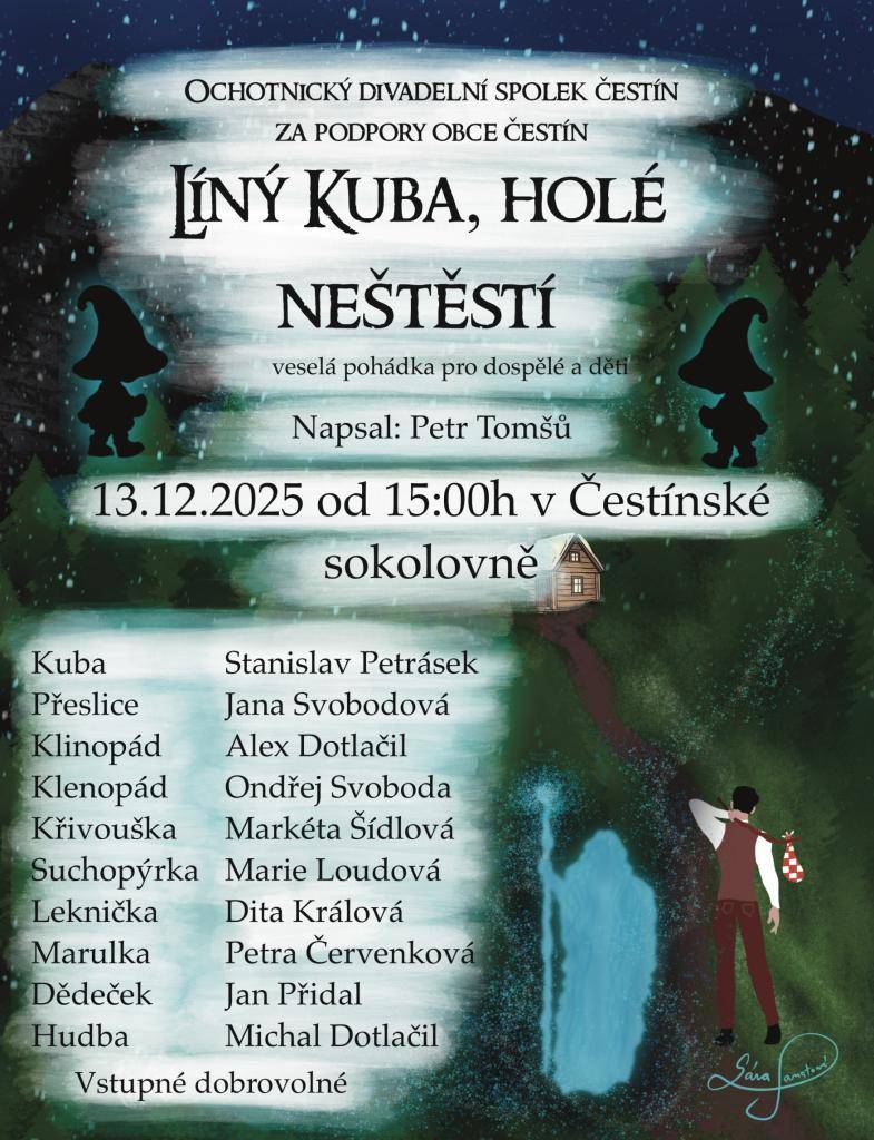 Líný Kuba, holé neštěstí - pohádka dne 13.12.2025 od 15 hod v sokolovně Čestí