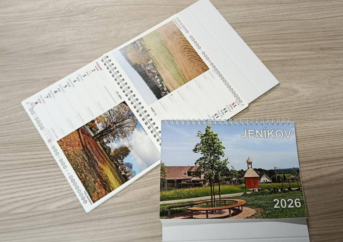 Stolní kalendáře budou nejpozději do 6. prosince doručeny po jednom kuse všem domácnostem s trvalým pobytem v Jeníkově zdarma.