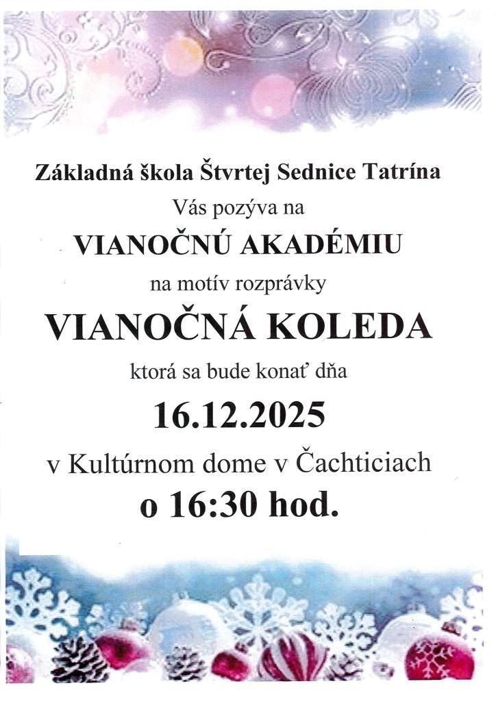 Vianočná akadémia v MKS Čachtice.