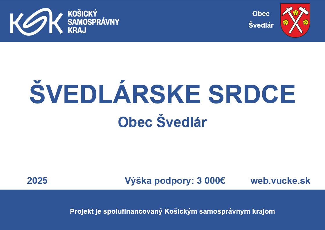 KSK podporil náš projekt Švedlárske srdce - ĎAKUJEME