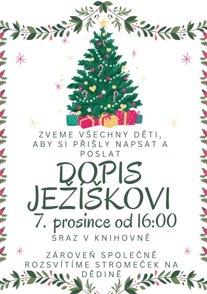 Dopis Ježíškovi 7. prosince 2025