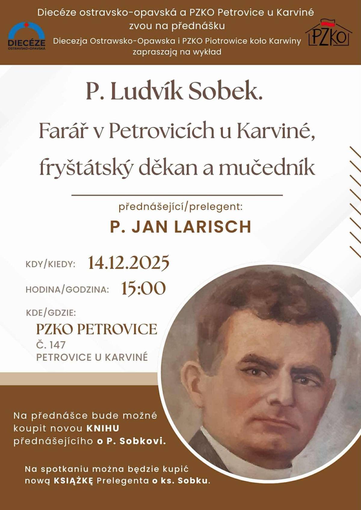 PZKO Petrovice zvou na zajímavou přednášku dne 14. 12. 2025 v budově PZKO Petrovice.