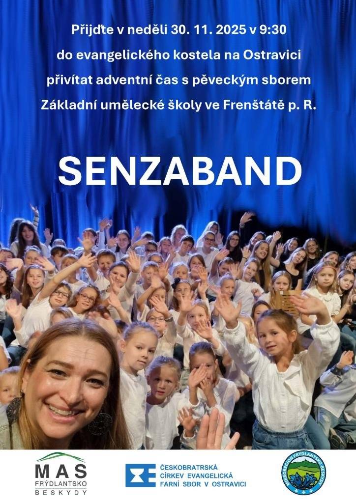 Vážení občané, zveme Vás na koncert skupiny SENZABAND v neděli 30.11. v 9.30 h v kostele na kopečku.