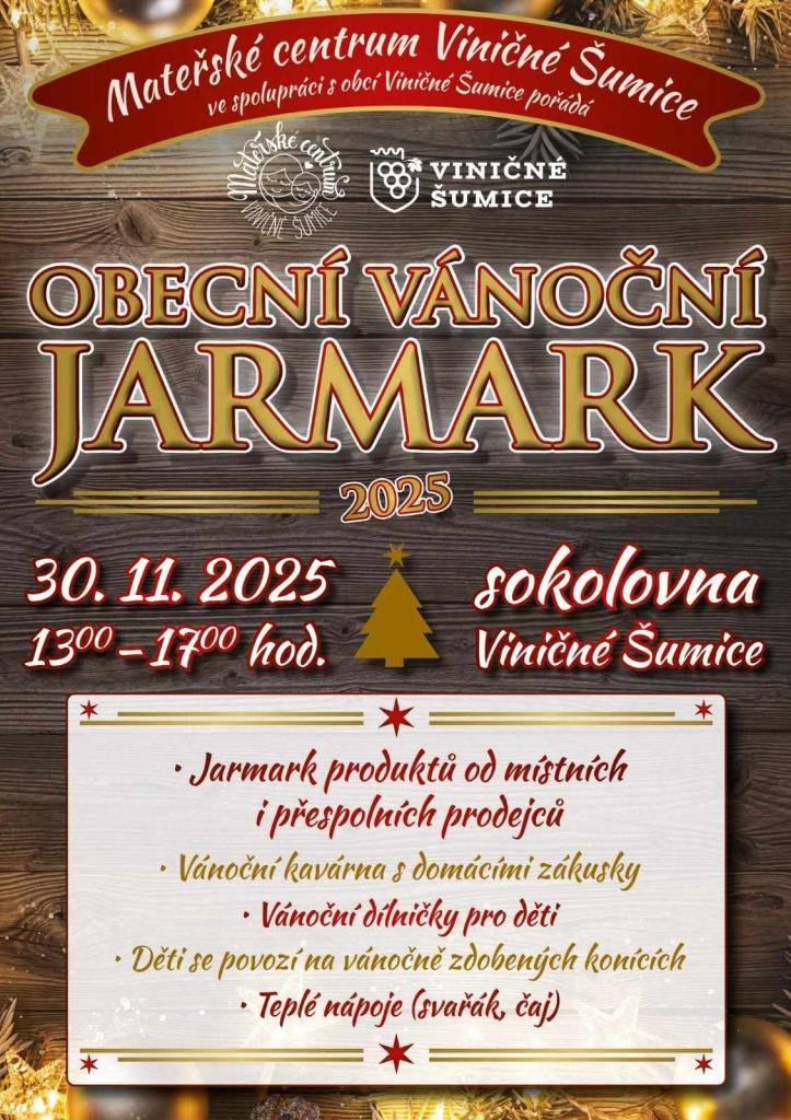 30.11.2025 od 13 do 17 hodin na sokolovně ve Viničních Šumicích