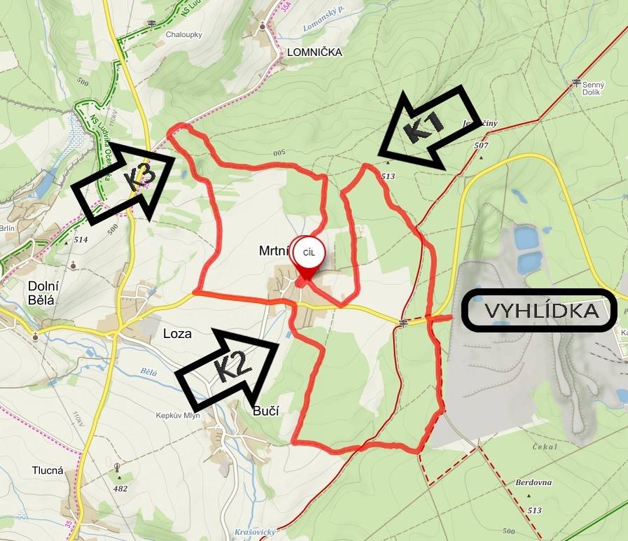 Tradiční pochod mezi svátky - tentokrát po hranicích katastru obce Mrtník, s vyhlídkou na kaolinový lom.