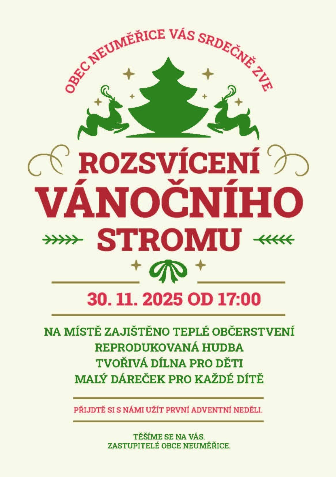 Přijďte si s námi užít první adventní neděli.  Těšíme se na Vás ...