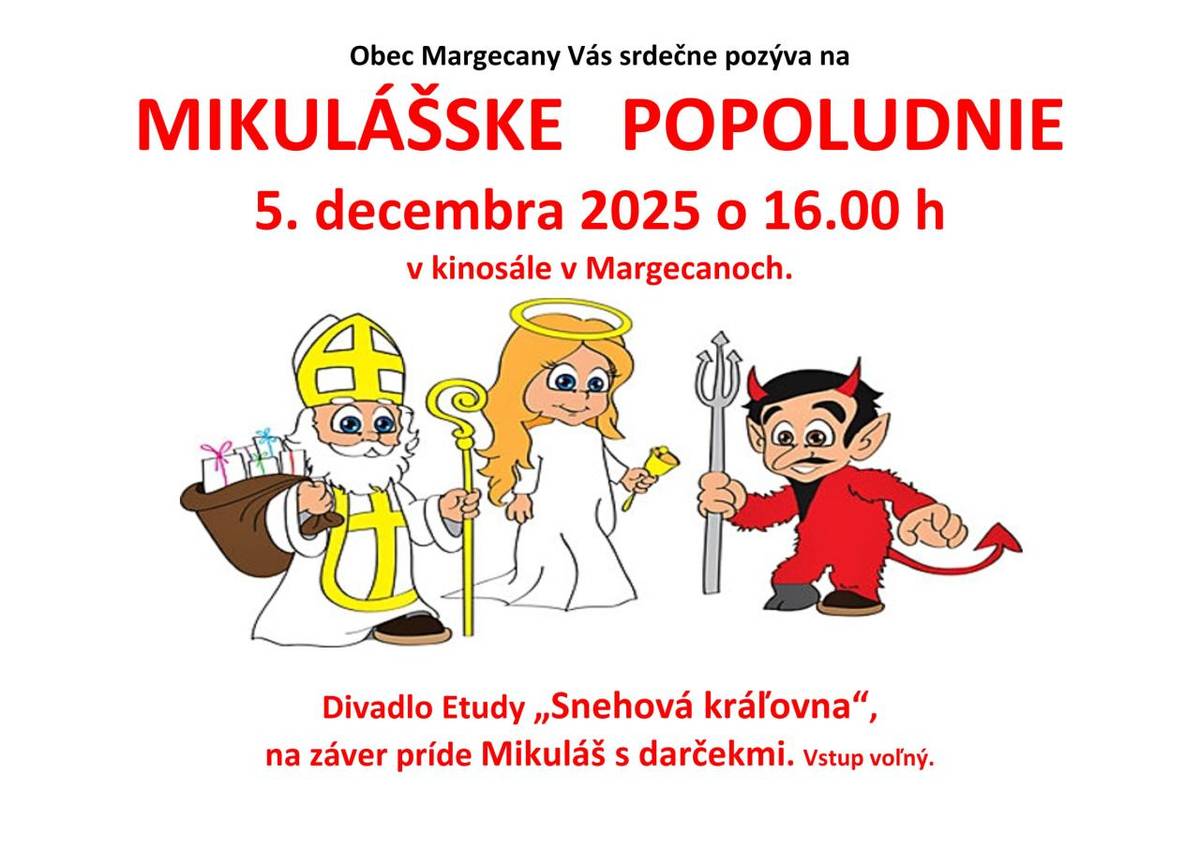 Pozývame všetkých do kinosály obecného úradu Margecany
