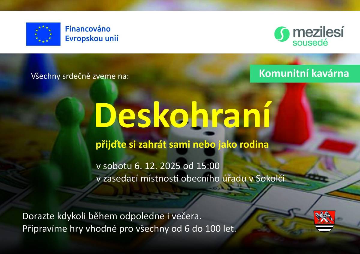 V sobotu 6. prosince proběhne tradiční Deskohraní v knihovně (od 15h do večera).