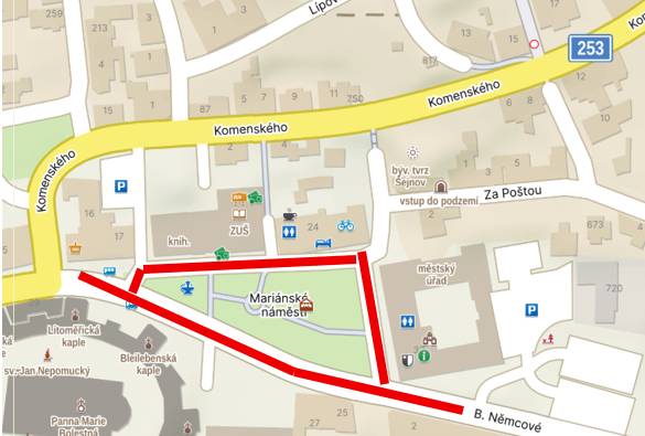 V neděli 30. listopadu 2025 dojde z důvodu konání Vánočního jarmarku před ZUŠ Krupka k uzavírce místních komunikací v okolí školy. Dopravní omezení budou platit od 8 do 19 hodin. Po tuto dobu bude zároveň dočasně zrušena autobusová zastávka „Krupka, Bohosudov, MěÚ“. Děkujeme za pochopení a těšíme se na společnou vánoční atmosféru.