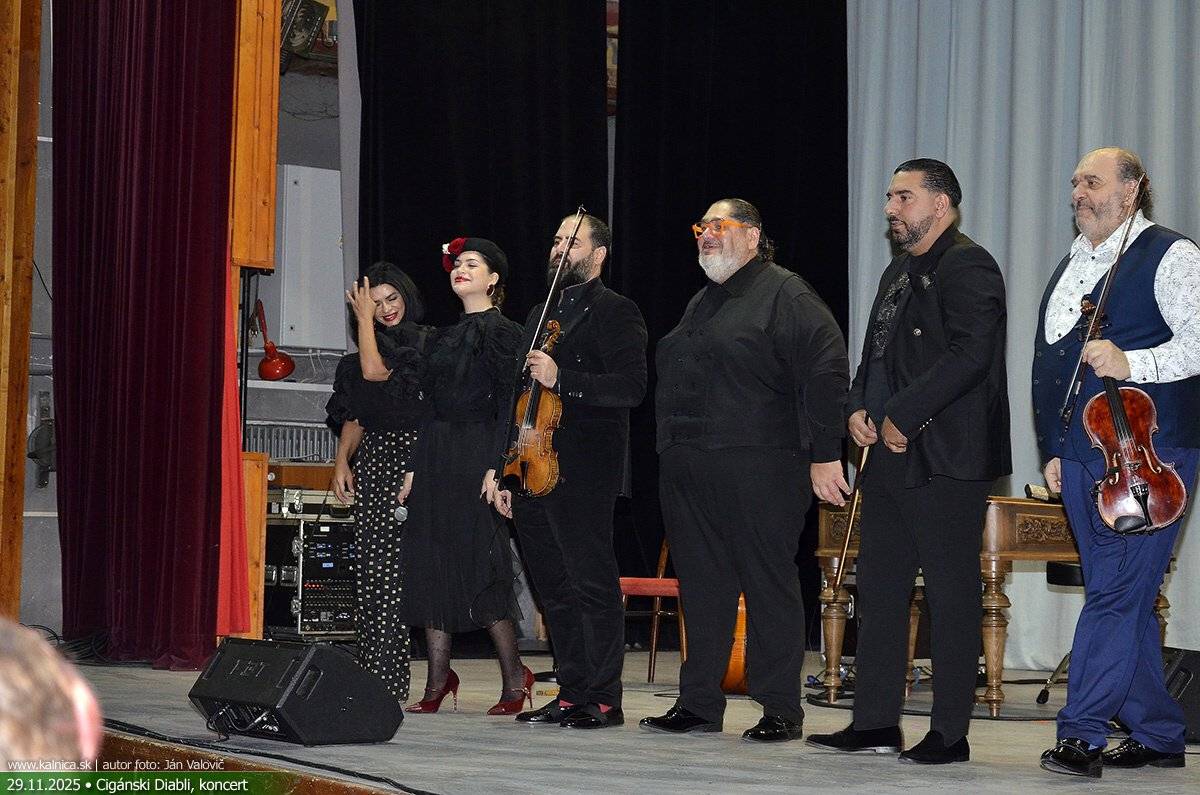 Magická predvianočná atmosféra s koncertom Naše Vianoce – Cigánski diabli. Kultúrnu extáza dňa 29.11.2025 o 19,00 hod. v Kultúrnom dome v Kálnici. FOTOGALÉRIA TU.