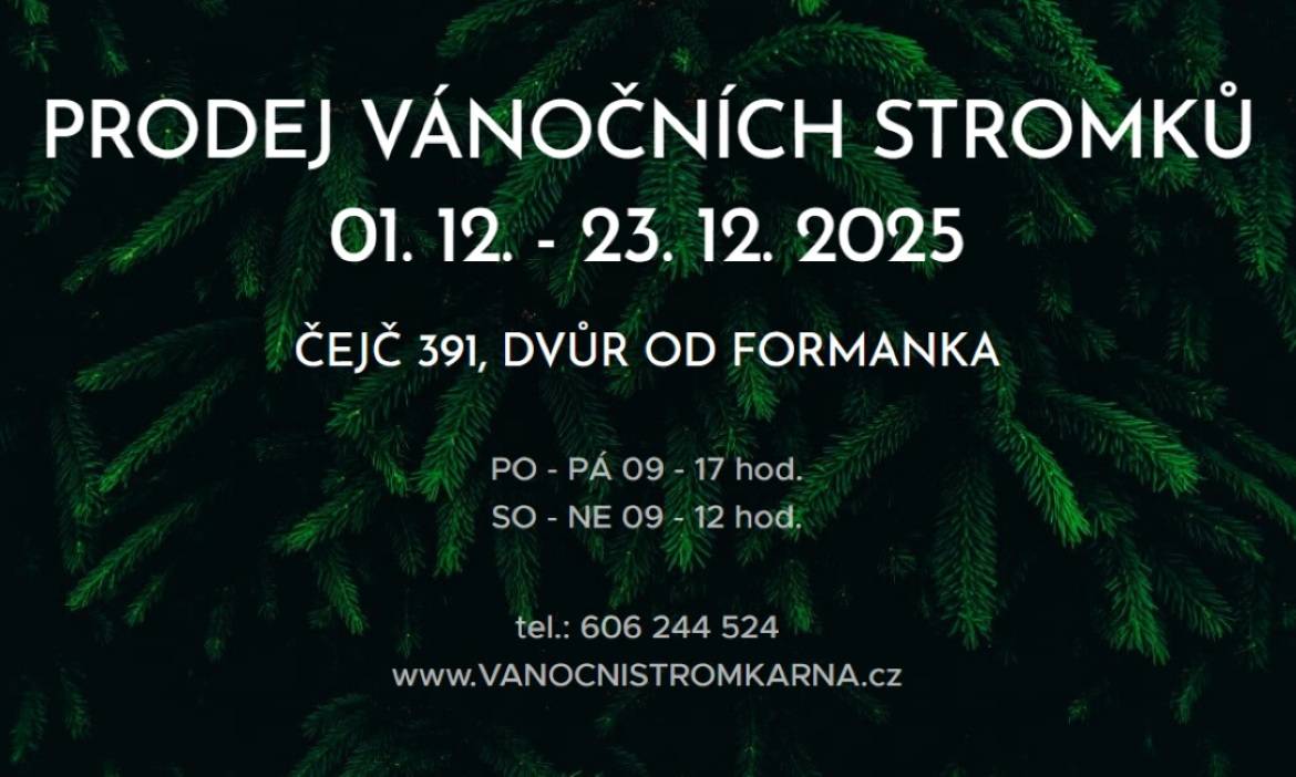 Kdy: od 01.12.2025 - 23.12.2025  Kde: Čejč 391, DVŮR OD FORMANKA