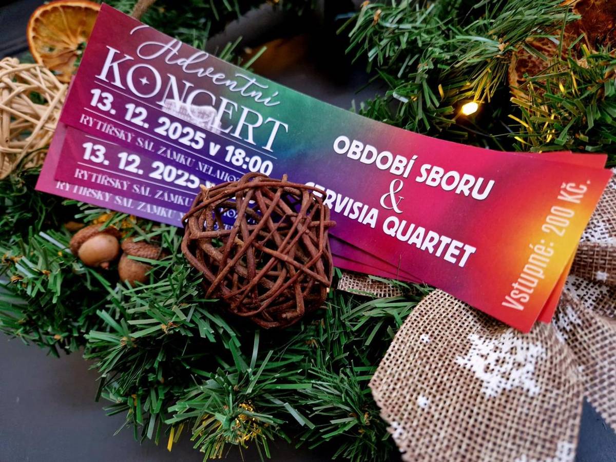 Obec Nelahozeves vás zve na vánoční koncert Období sboru a jejich hosty do Rytířského sálu zámku Nelahozeves.