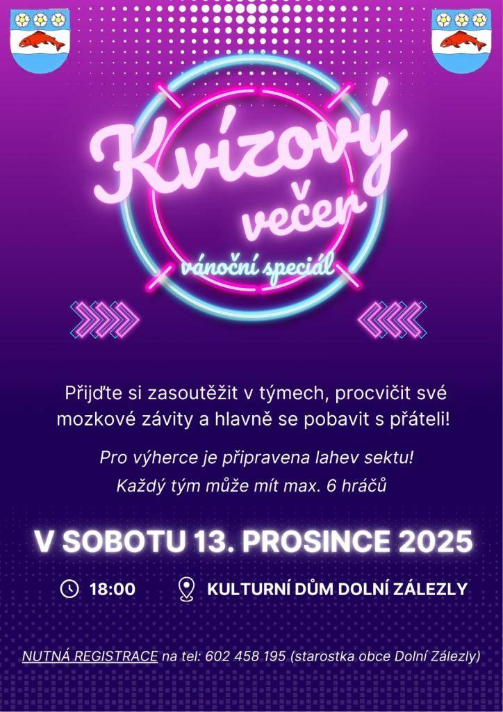 Přijďte si zasoutěžit, pobavit se s přáteli a naladit se na vánoční atmosféru!13.12. od 18:00
