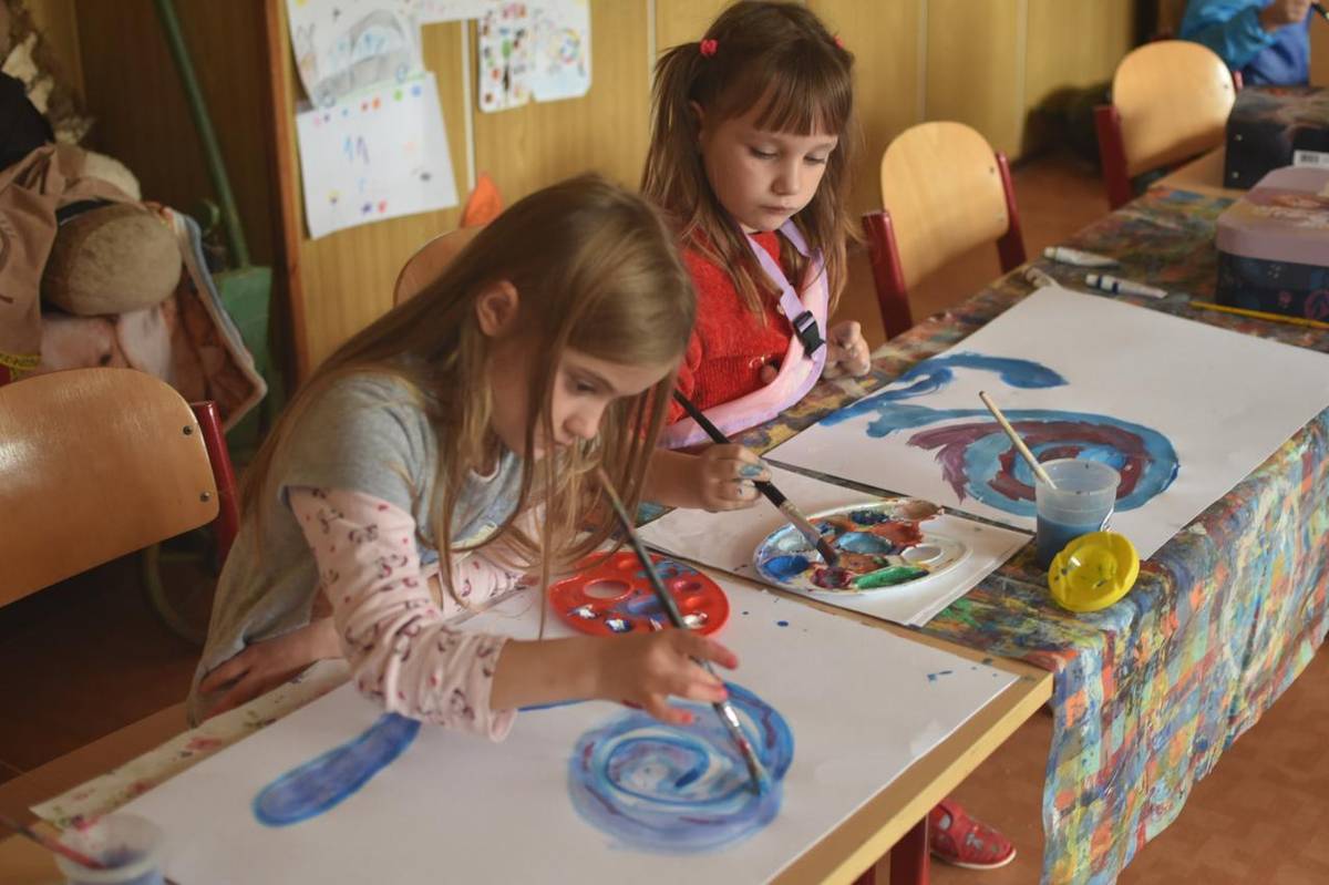 aneb naše první velké temperové malování...