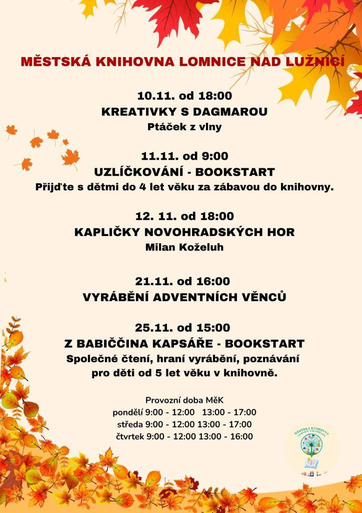 Zastavte se v knihovně na některé z připravených akcí.