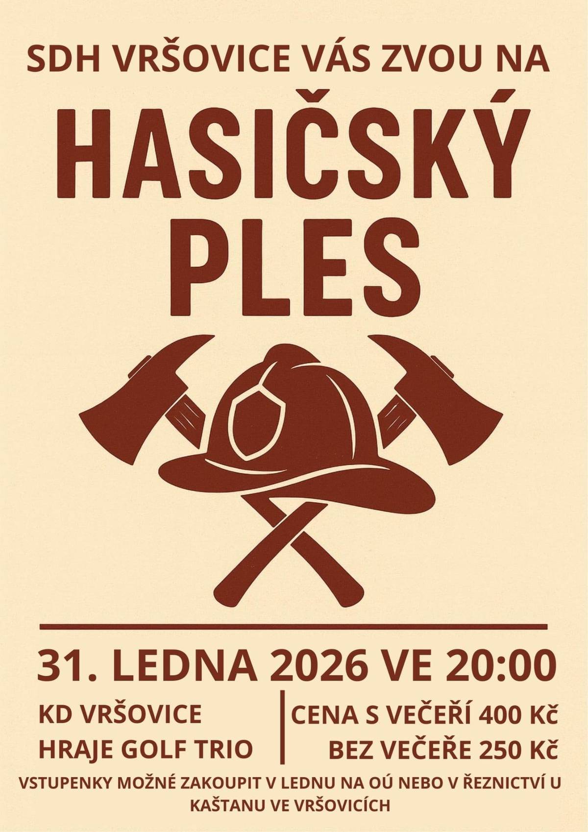 Pozvánka na Hasičský bál