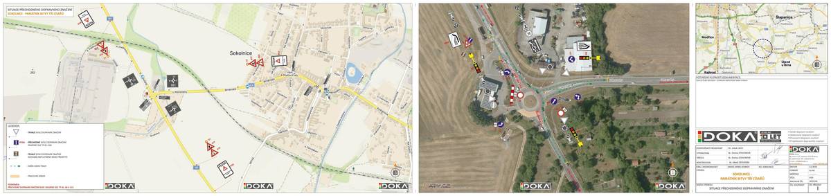 Obec Sokolnice upozorňujeme řidiče, že z důvodu výstavby památníku Bitvy tří císařů bude omezena doprava u kruhového objezdu v obci Sokolnice, u čerpací stanice.  Provoz bude řízen světelnou signalizací.  Prosíme o respektování stanoveného dopravního značení i zvýšené opatrnosti při průjezdu touto stavbou.  Toto dopravní omezení bude v termínu tří nejbližších víkendů (vždy sobota a neděle):  29. 11. 2025 – 30.11. 2025 06.12. 2025 – 07.12. 2025 13.12. 2025 – 14.12. 2025