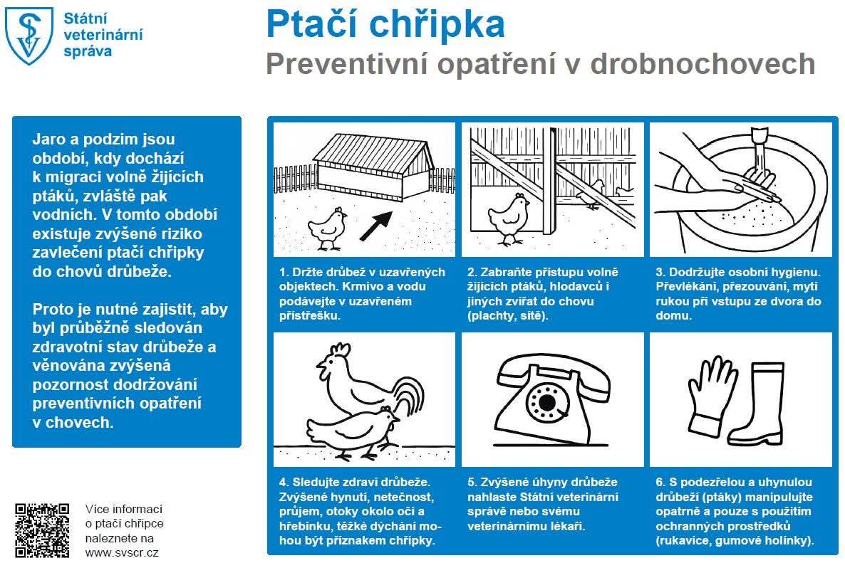 Upozornění pro chovatele drůbeže:  V Ivančicích byla potvrzena newcastleská choroba (pseudomor drůbeže) – doporučujeme v následujících 30 dnech dbát na preventivní opatření a zvýšit ochranu chovů a zabránit kontaktu s volně žijícími ptáky.