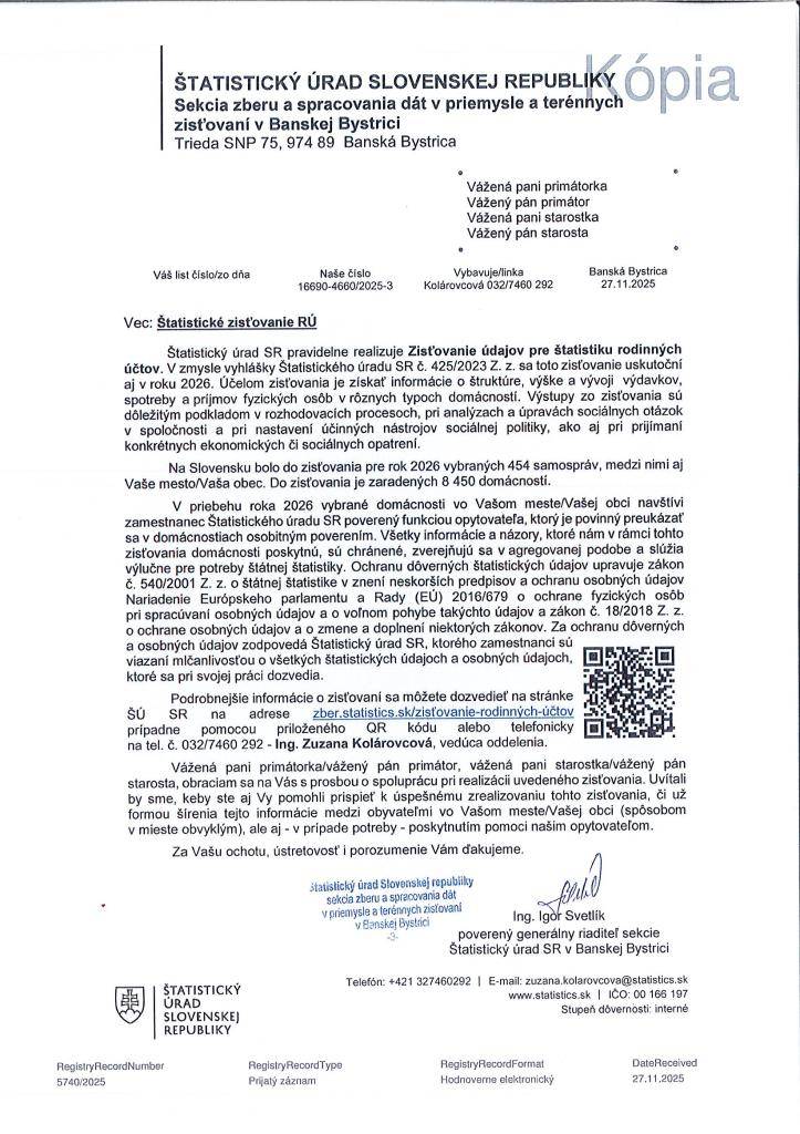 Účelom zisťovania je získať informácie o štruktúre, výške a vývoji výdavkov, spotreby a príjmov fyzických osôb v  rôznych typoch domácností. Výstupy zo zisťovania sú dôležitým podkladom v rozhodovacích procesoch,  pri analýzach a úpravách sociálnych otázok v spoločnosti.