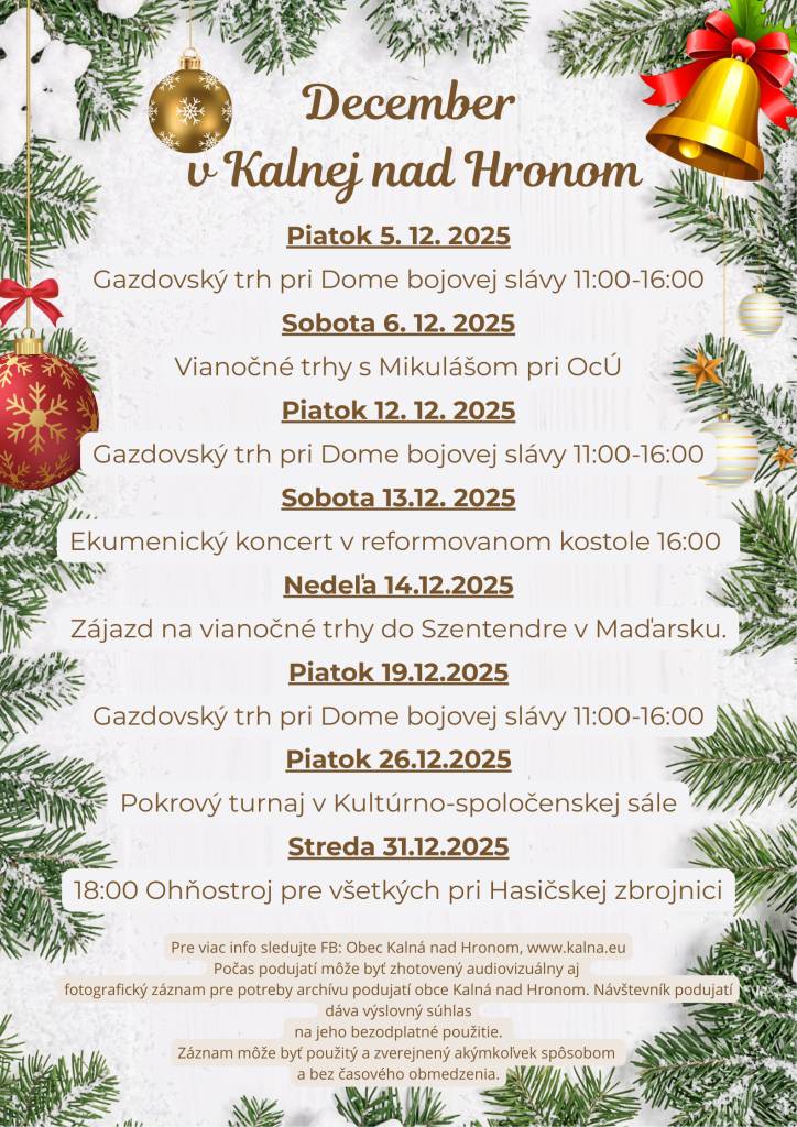 December v Kalnej nad Hronom
