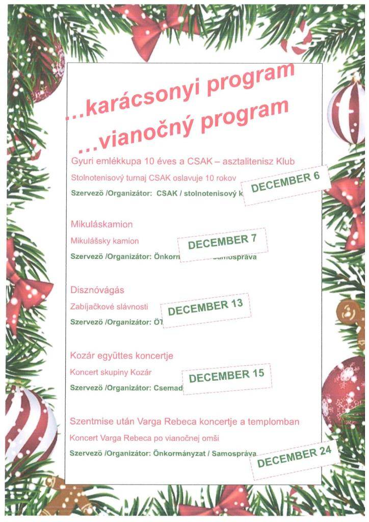 Vianočný program v obci