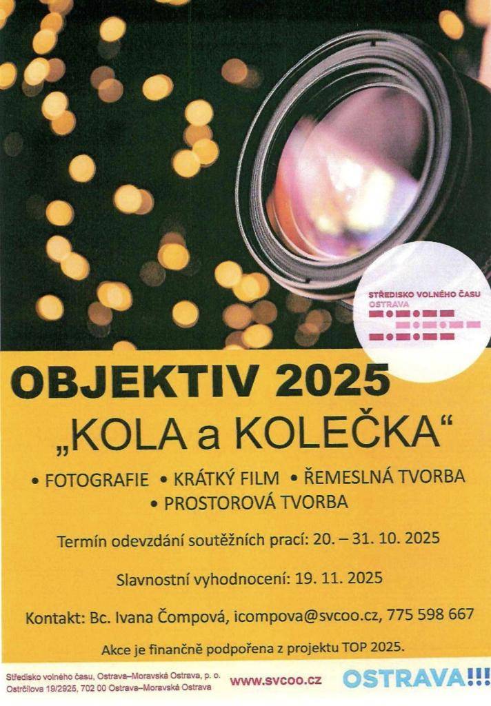 Do letošní soutěže Objektiv 2025 – Kola a kolečka jsme přihlásili práce v kategorii řemeslná tvorba. A máme radost – hned tři naši žáci získali ocenění!