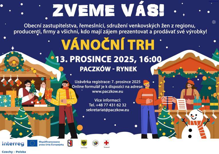 Vánoční trhy v Pačkově - možnost reprezentovat své výrobky 7.12. končí registrace