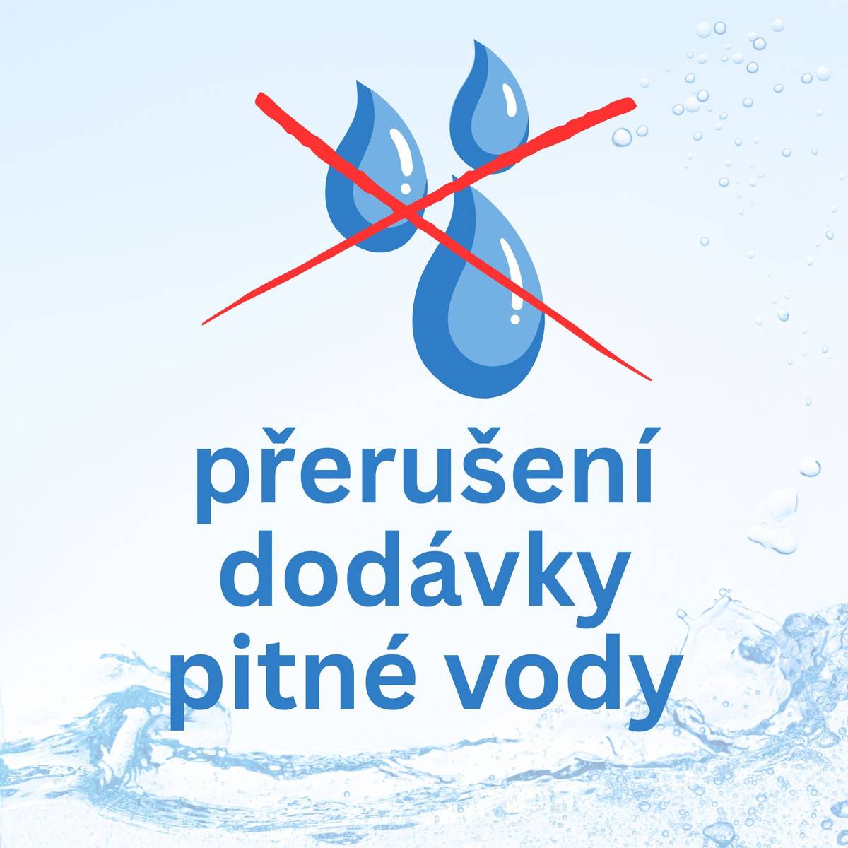 Z důvodu provozní havárie oznamují Středočeské vodárny, a. s. omezení dodávky vody 4. prosince 2025, v čase od 8:00 do 15:00 na celém území Veltrus. Cisterna s pitnou vodou bude přistavena do ul. Opletalova (parčík u školy). Děkujeme za pochopení.