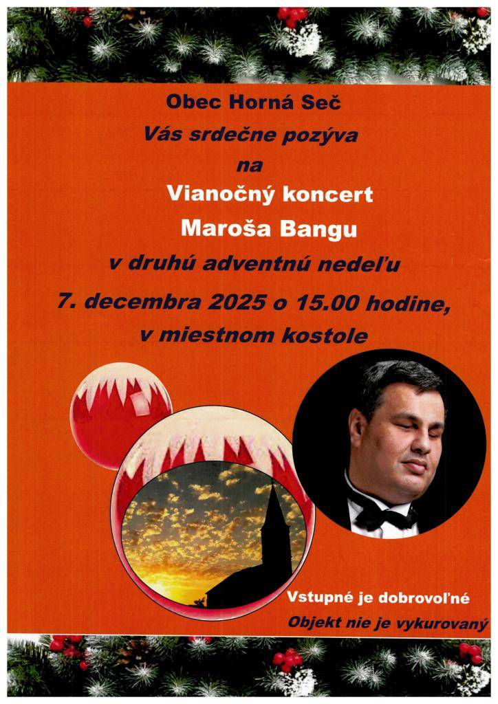Vianočný koncert Maroša Bangu