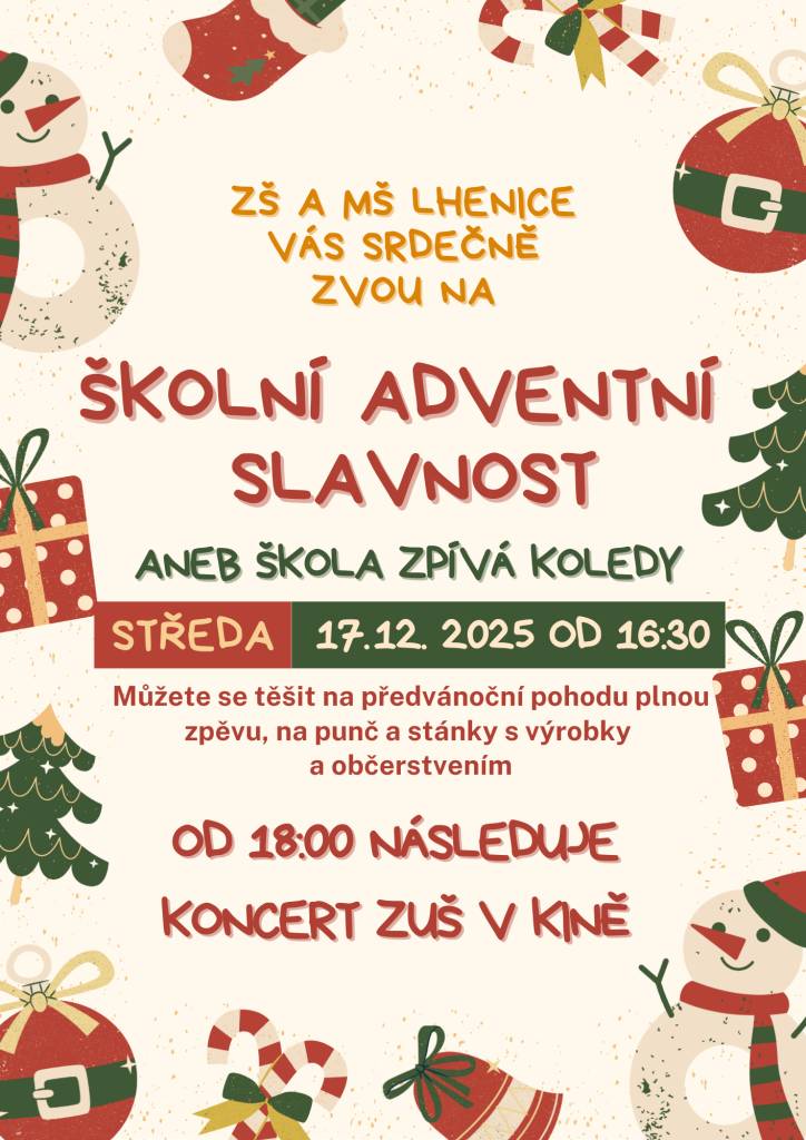 Srdečně Vás zveme ve středu 17. 12. 2025 od 16:30.