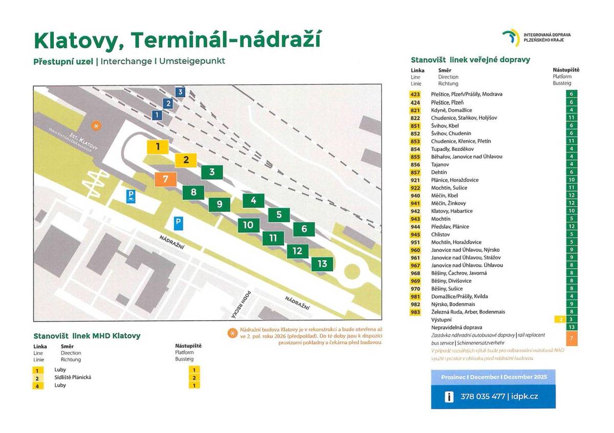 terminál v Klatovech