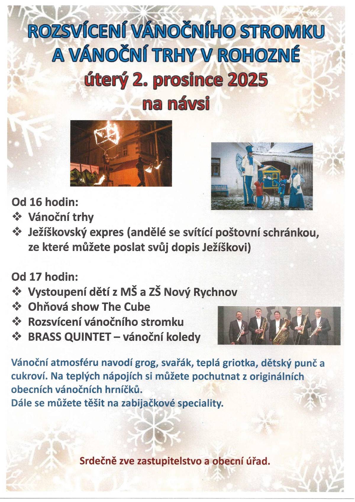 Srdečně zveme na rozsvícení vánočního stromku a vánoční trhy ...