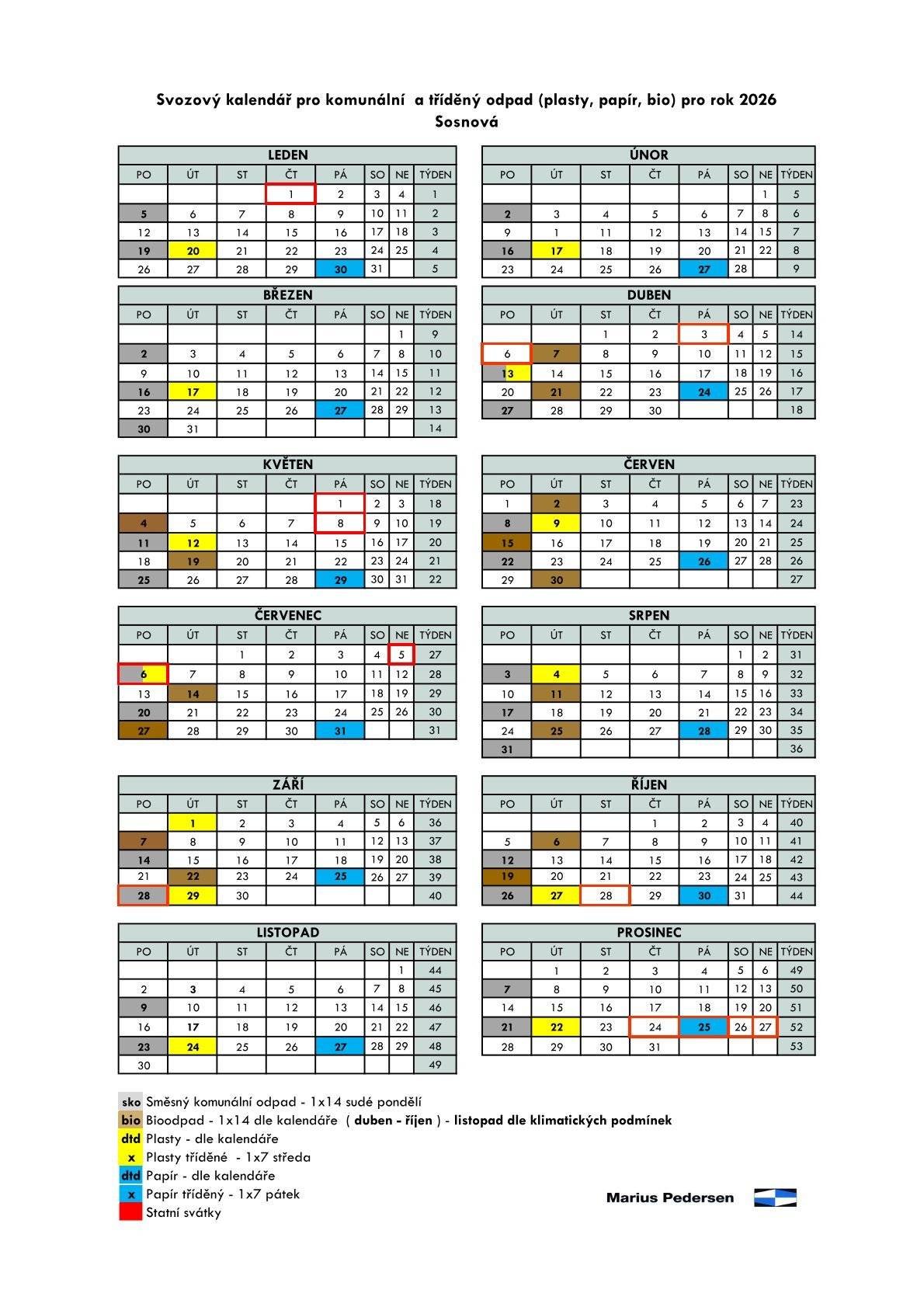 komunální a tříděný odpad