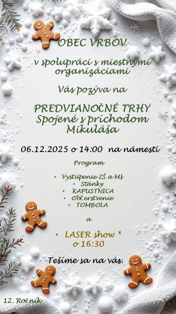 Príďte si s nami vychutnať atmosféru prichádzajúcich Vianoc
