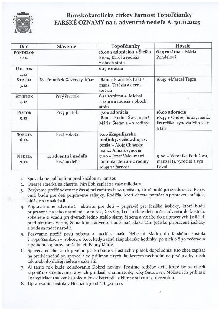 farské oznamy